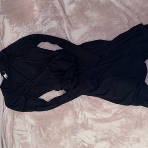 Banana republic long sleeve black wrap dress
